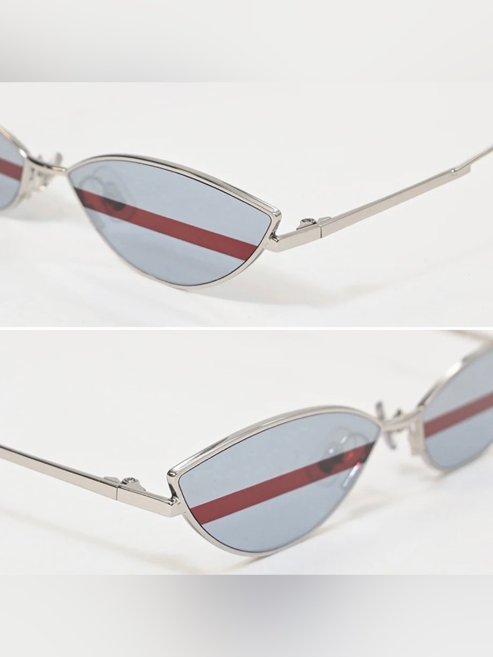 Gentle Monster POXI -02 Silver/Maroon
Slim Cat-eye Mirrored Sunglasses UNISEX - Picture 3 of 12